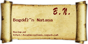 Bogdán Natasa névjegykártya